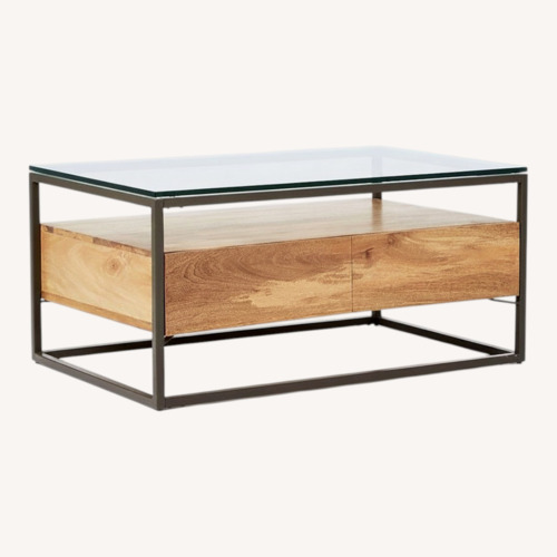Used West Elm Box Frame Storage Coffee Table for sale on AptDeco
