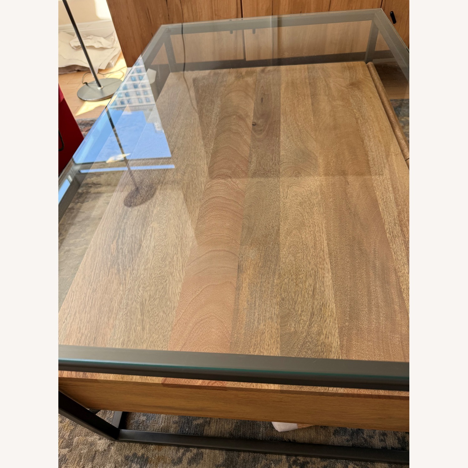 West Elm Box Frame Storage Coffee Table - image-2