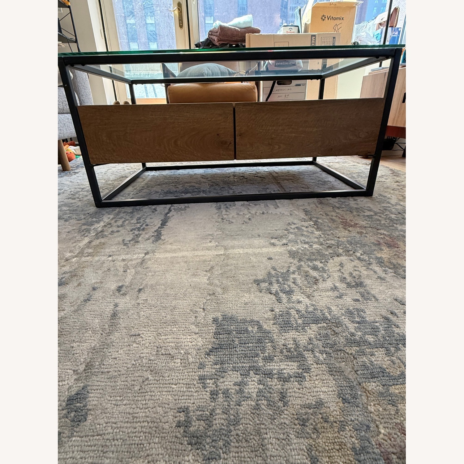 West Elm Box Frame Storage Coffee Table - image-1