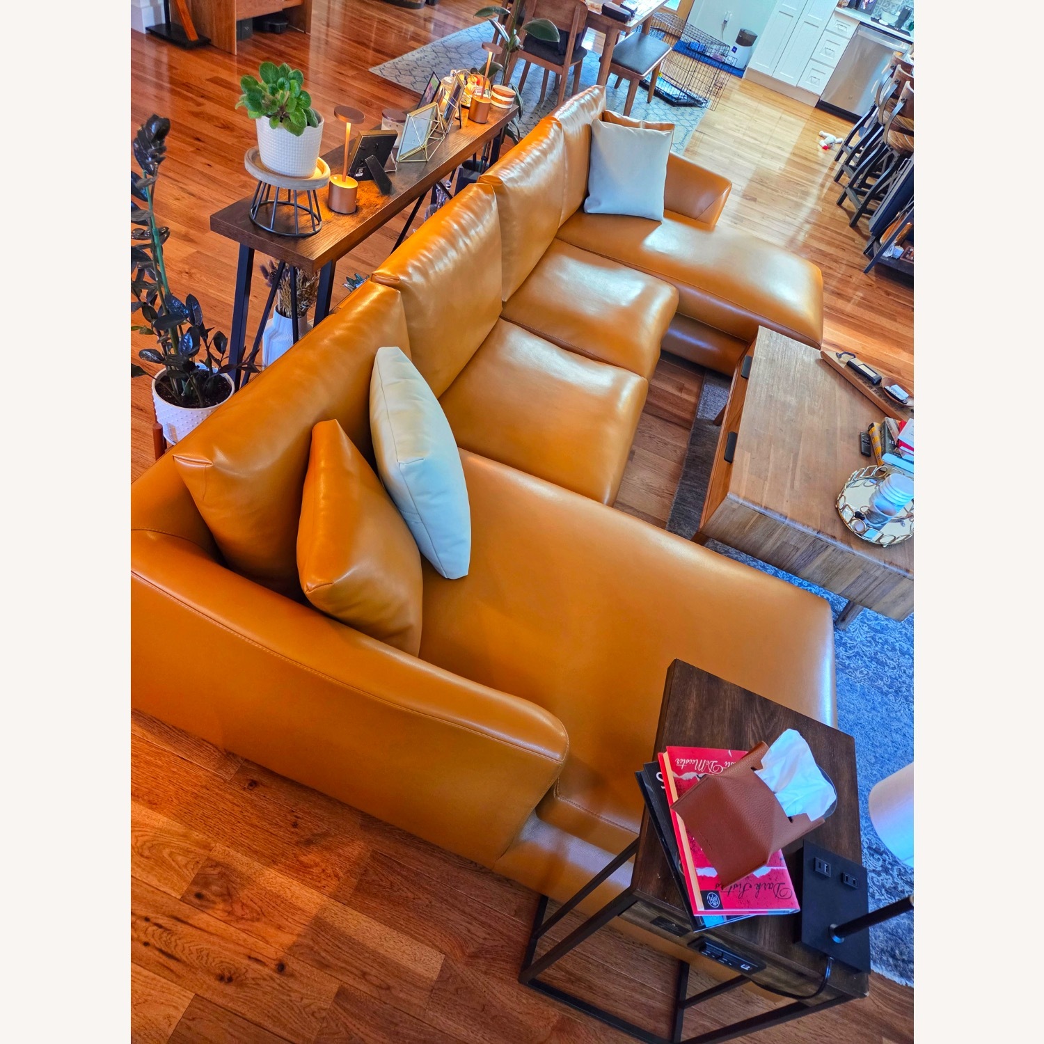 Leather 3+ Piece Sectional - image-3