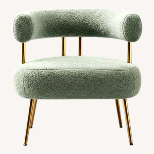 Used Green Boucle Accent Chair for sale on AptDeco