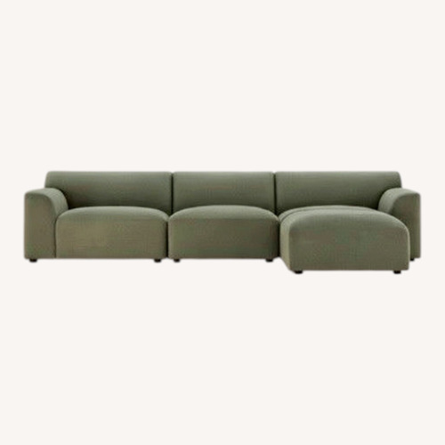 Used Latitude Run® Green Couch with Chaise for sale on AptDeco