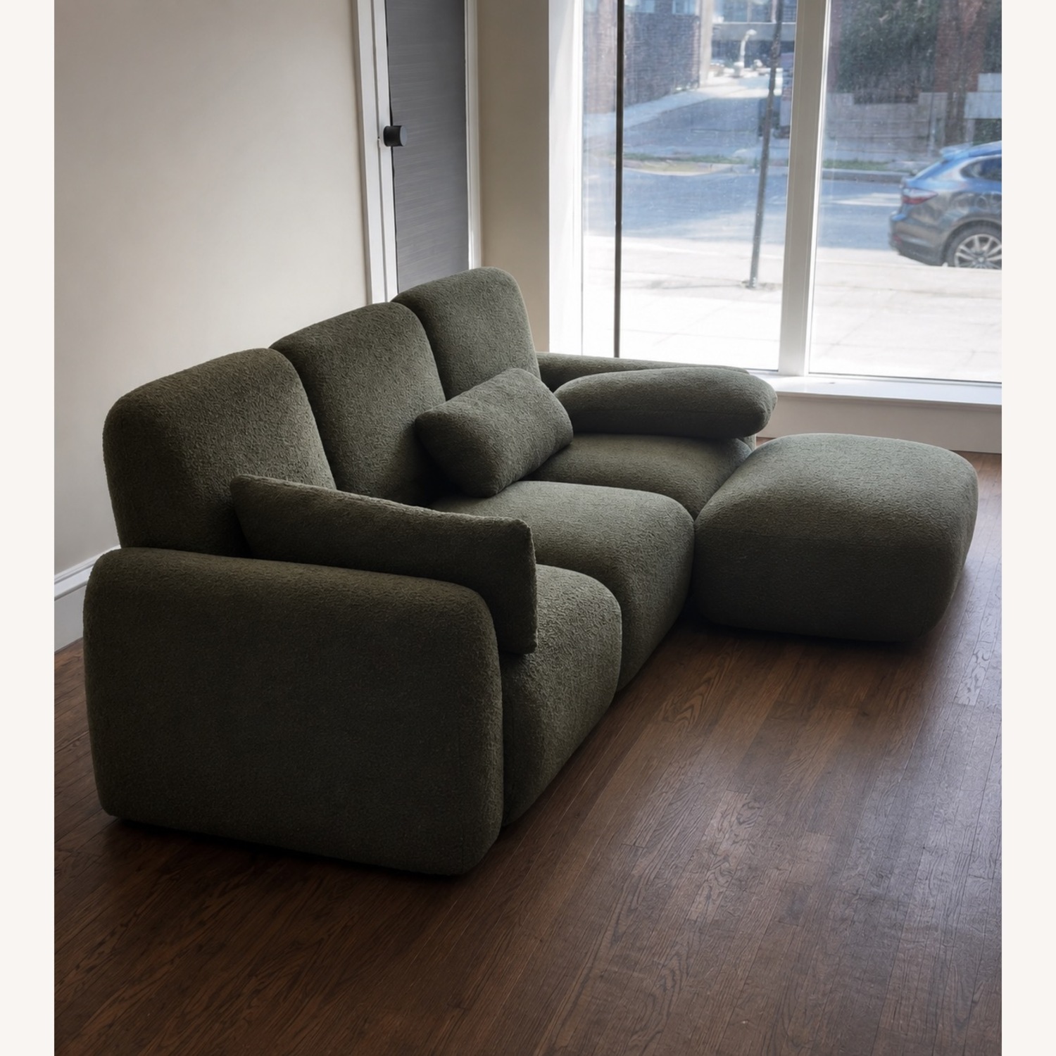 Latitude Run® Green Couch with Chaise - image-2
