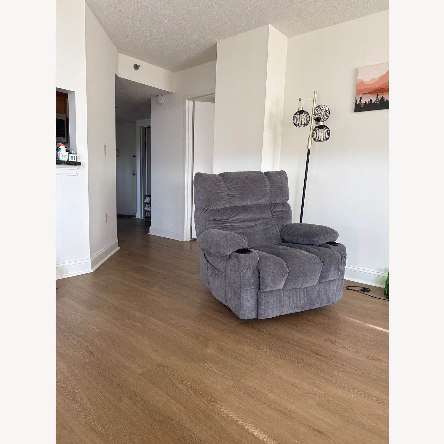 Light Gray Recliner - image-2