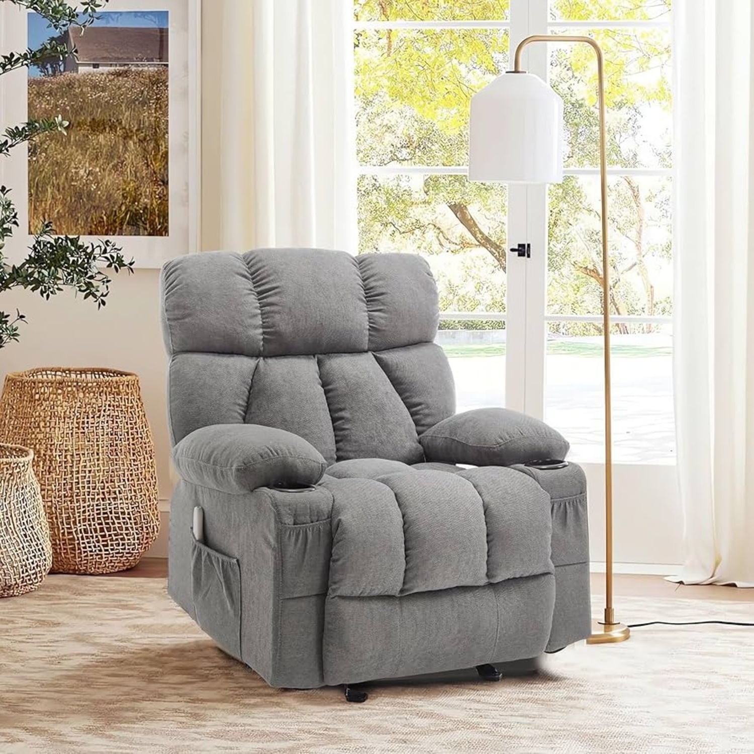 Light Gray Recliner - image-4