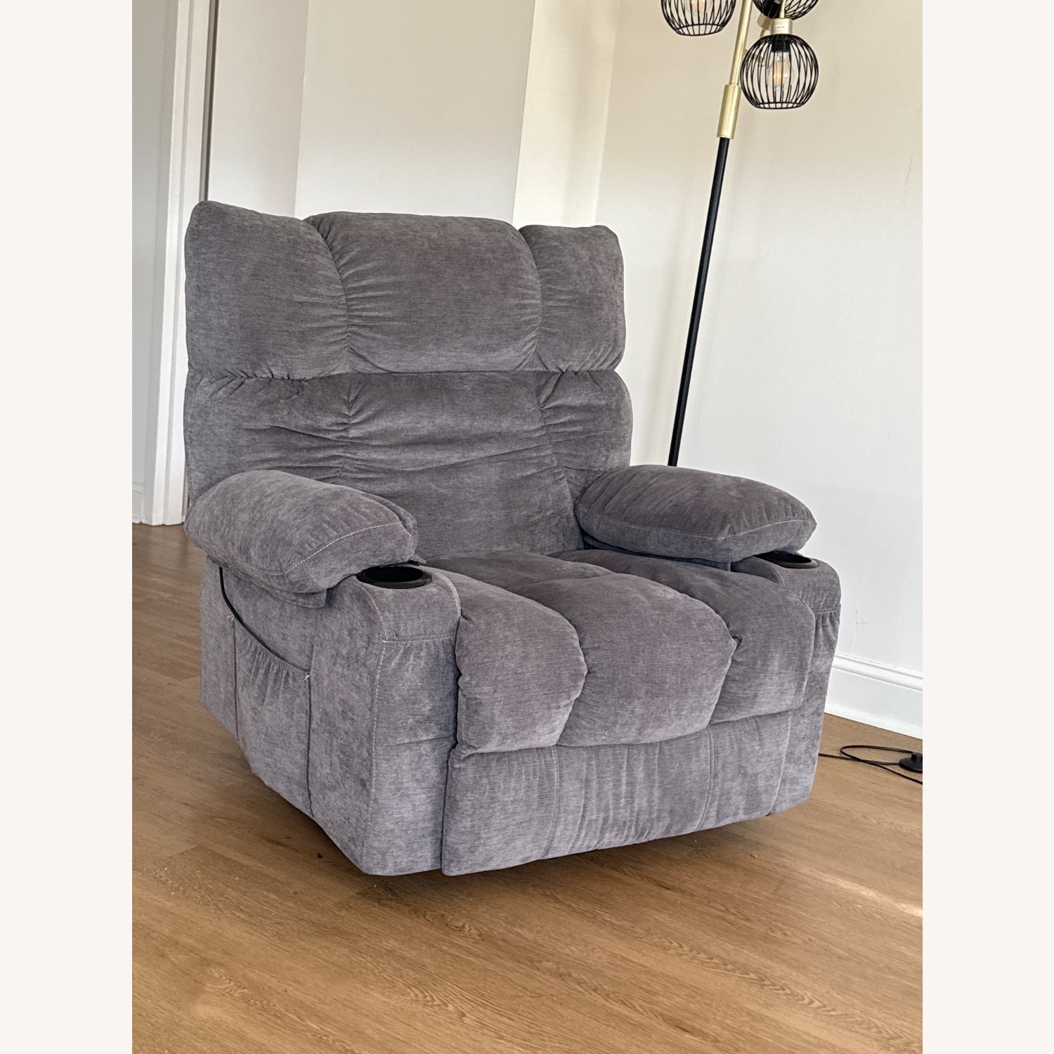 Light Gray Recliner - image-1
