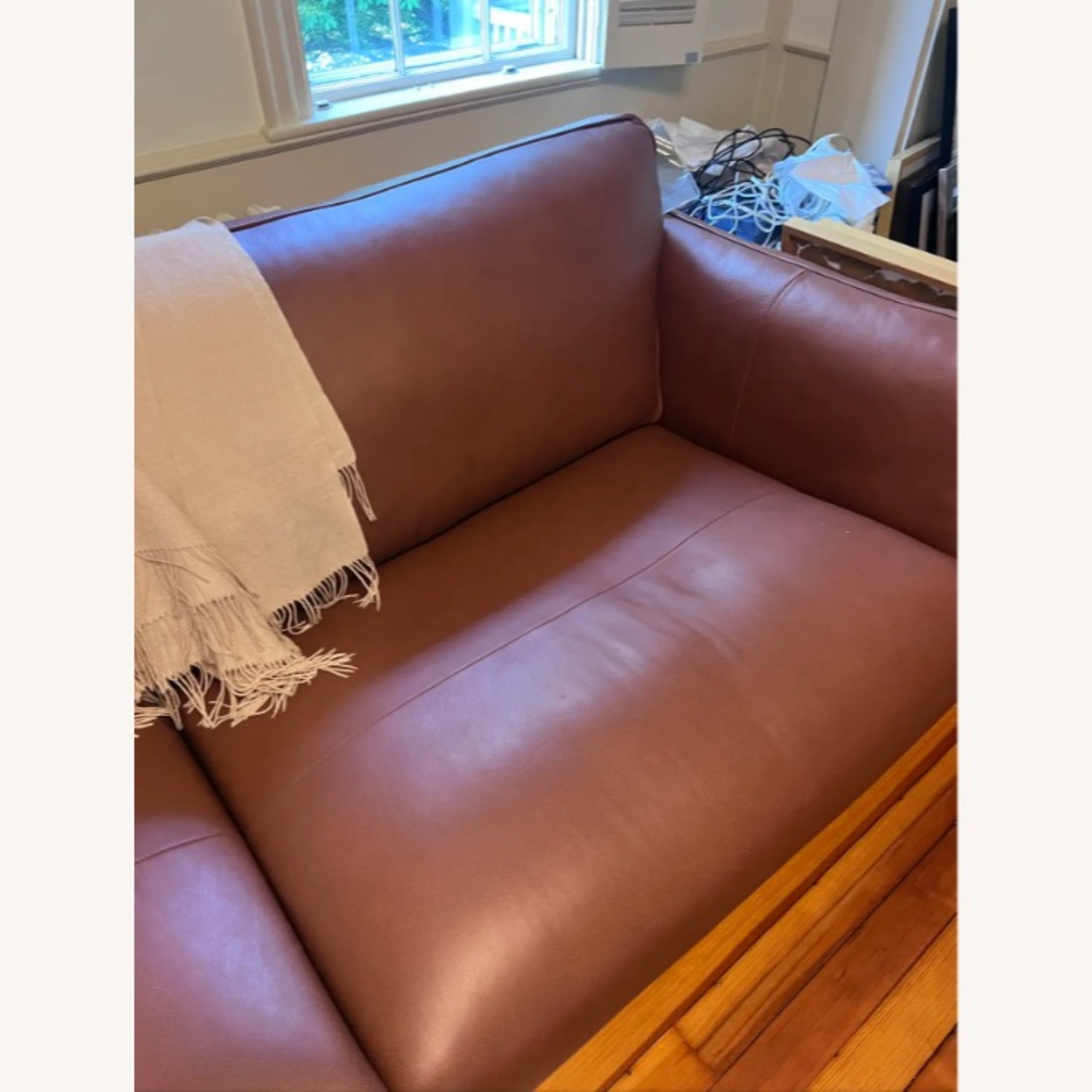 Dark Brown Leather 3+ Seater Sofa - image-6