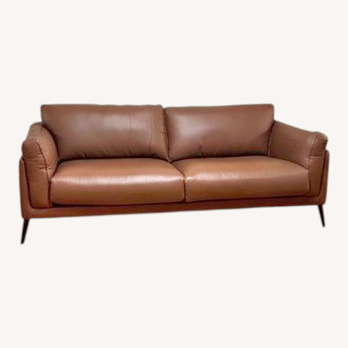 Used Dark Brown Leather 3+ Seater Sofa for sale on AptDeco