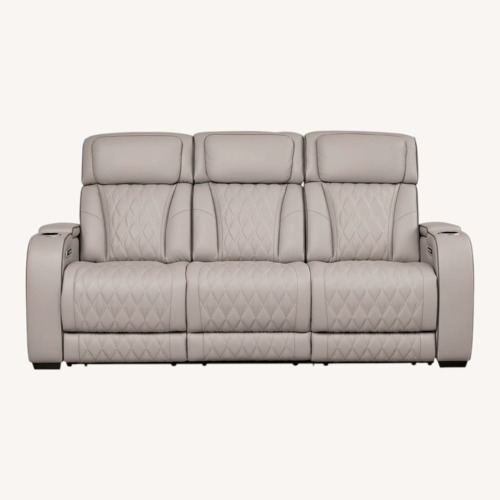 Used Ashley Furniture Boyington Dual Power Leather Reclining Sofa for sale on AptDeco