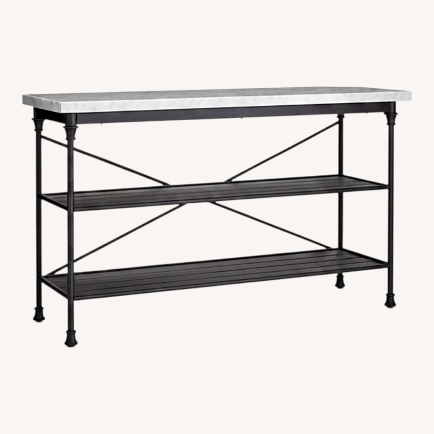 Crate & Barrel Marble French Bakers Rack - image-0