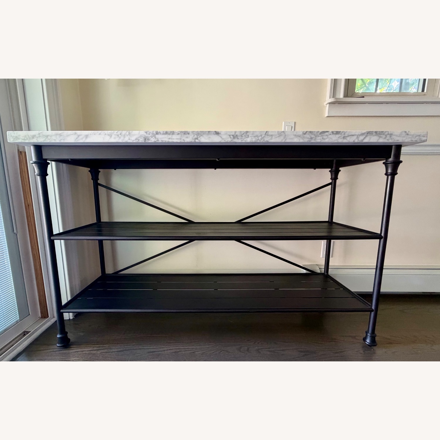 Crate & Barrel Marble French Bakers Rack - image-2