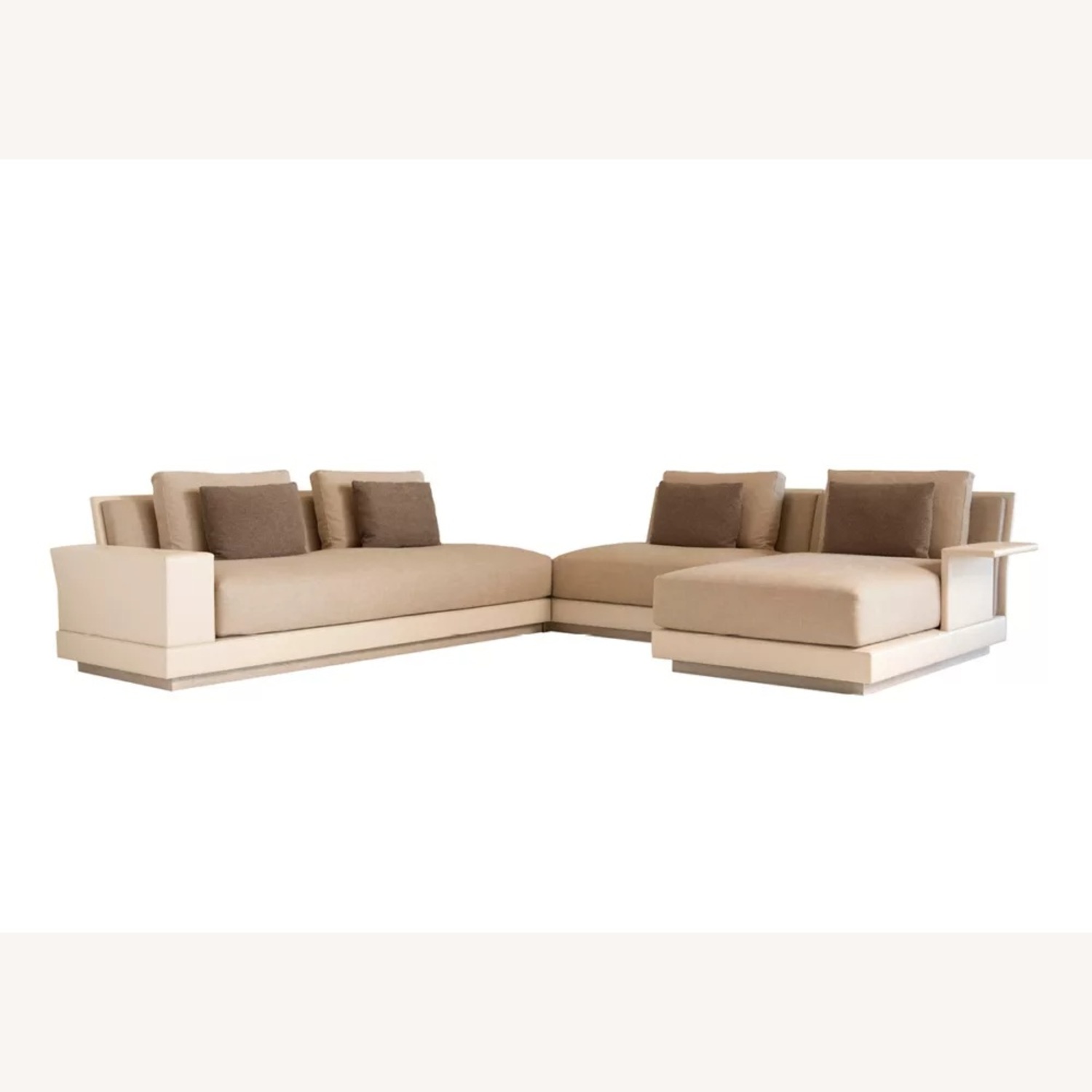 A. Rudin Light Gray Fabric 3+ Piece Sectional - image-6