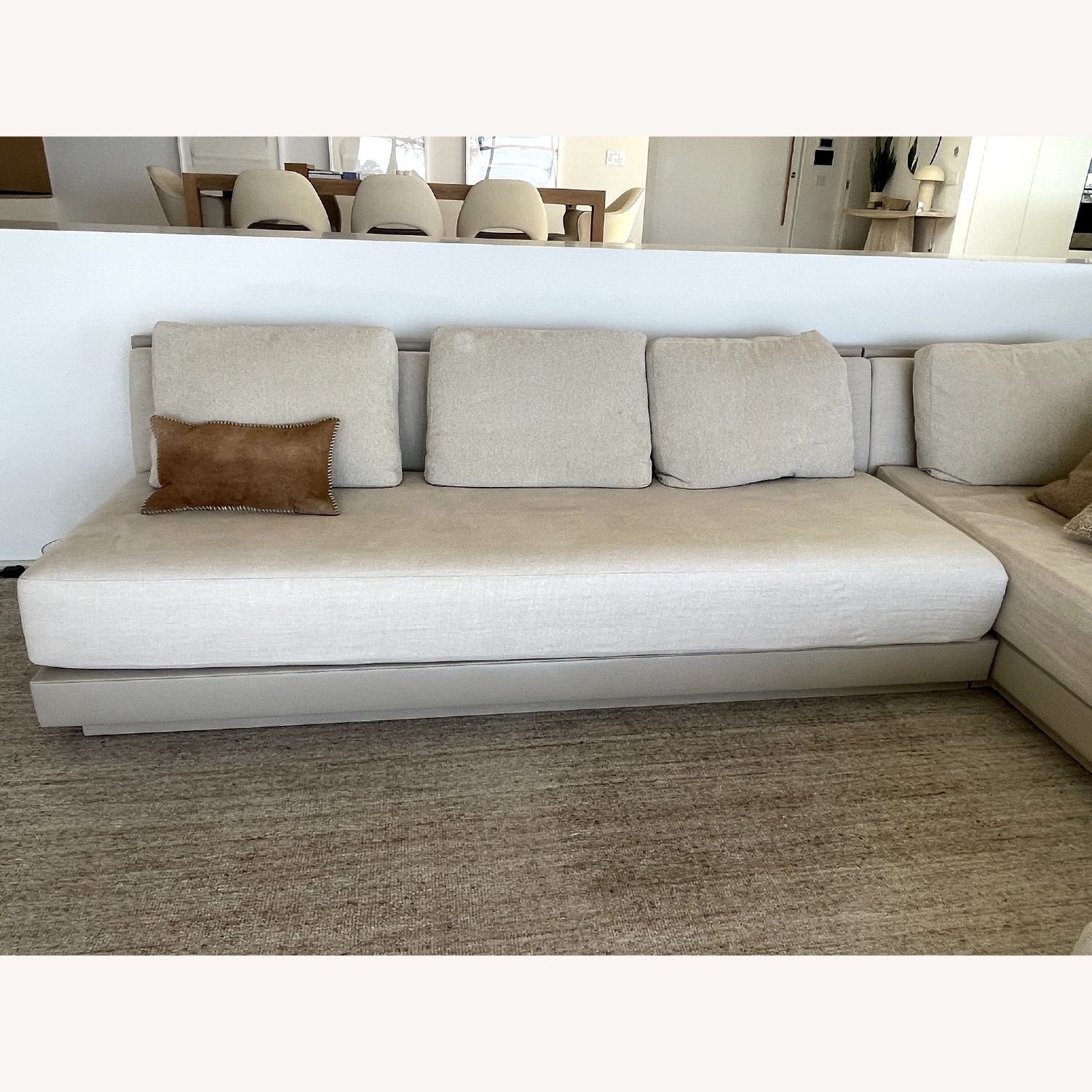A. Rudin Light Gray Fabric 3+ Piece Sectional - image-3