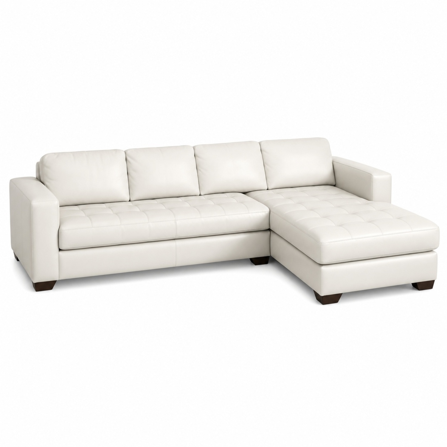 Macy's Milano Leather 2 Piece Sectional - image-5