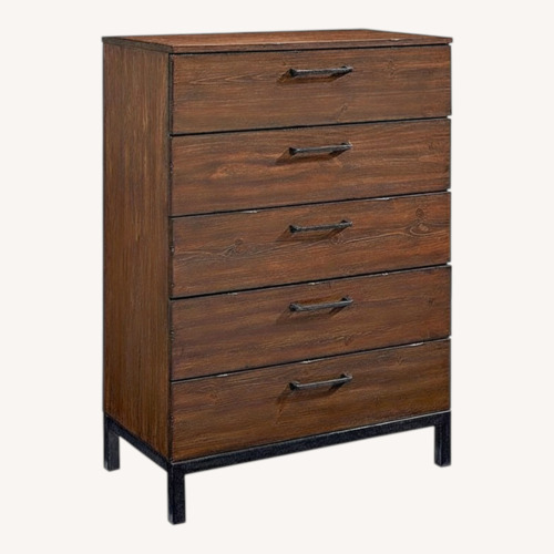 Used Magnolia Dark Brown Wood Chest for sale on AptDeco