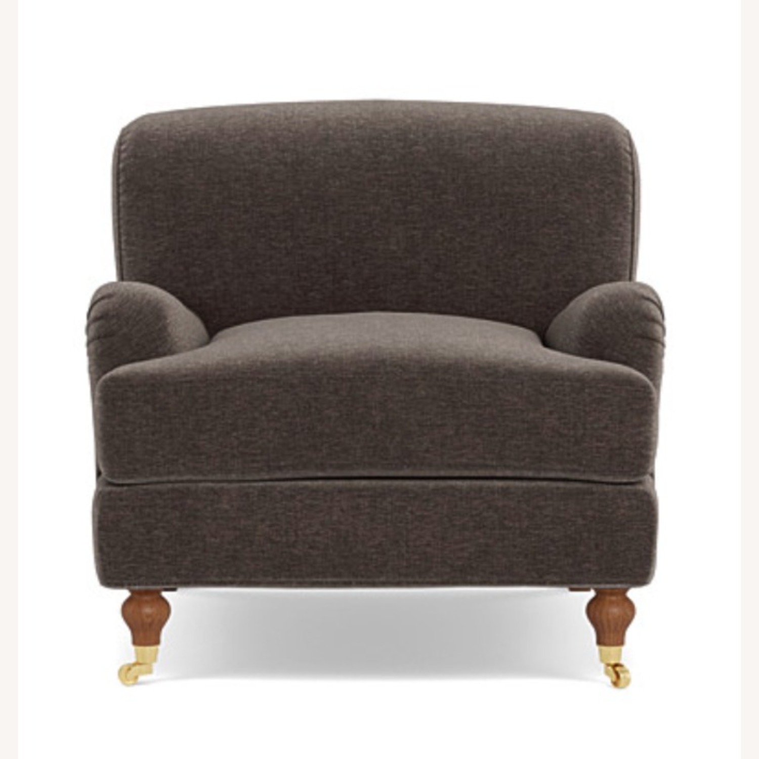 Interior Define Dark Brown Velvet Armchair - image-1