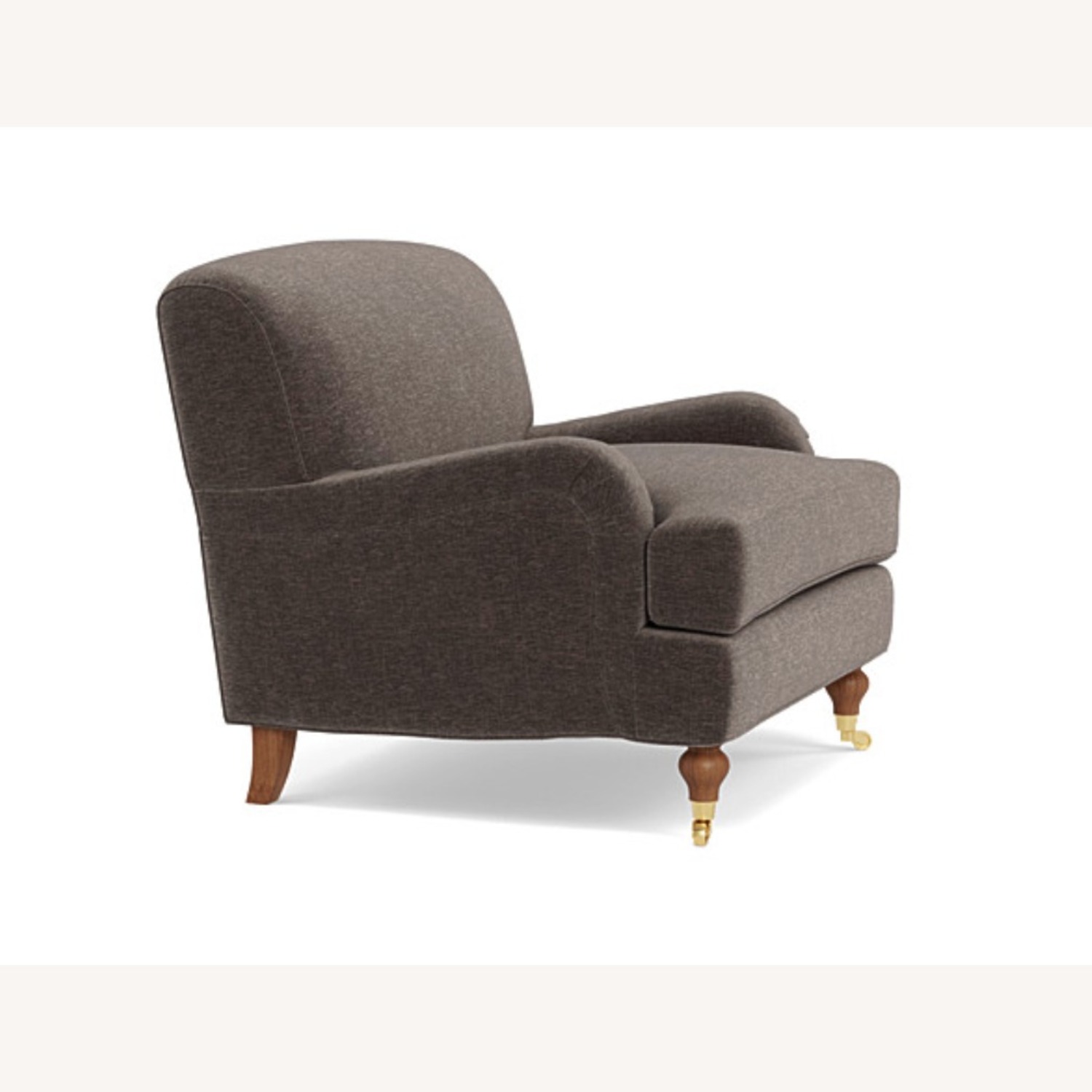 Interior Define Dark Brown Velvet Armchair - image-2