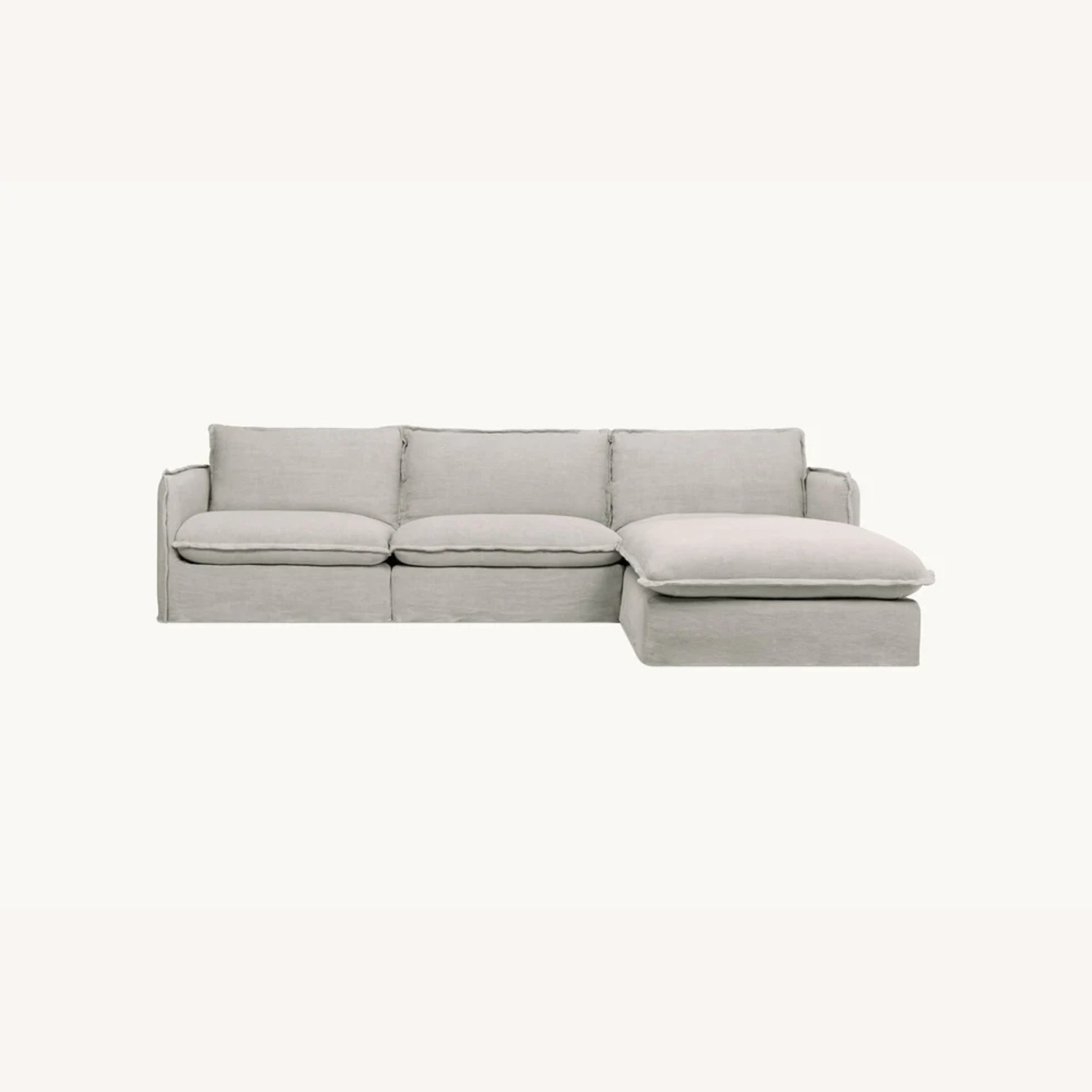 Sixpenny Neva Natural Linen 3+ Piece Sectional - image-5