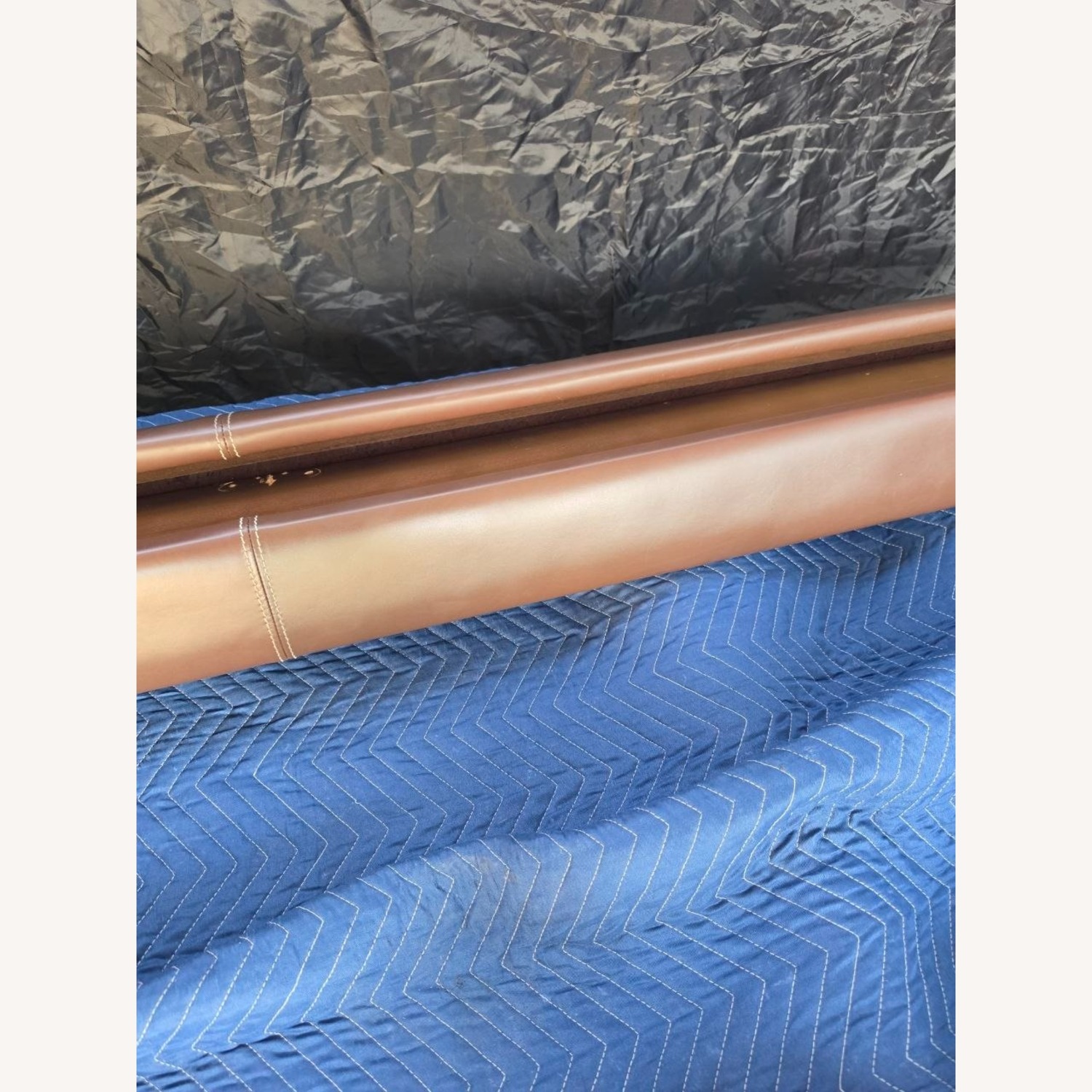 Roche Bobois Vanity Dark Brown Leather King Bed - image-7