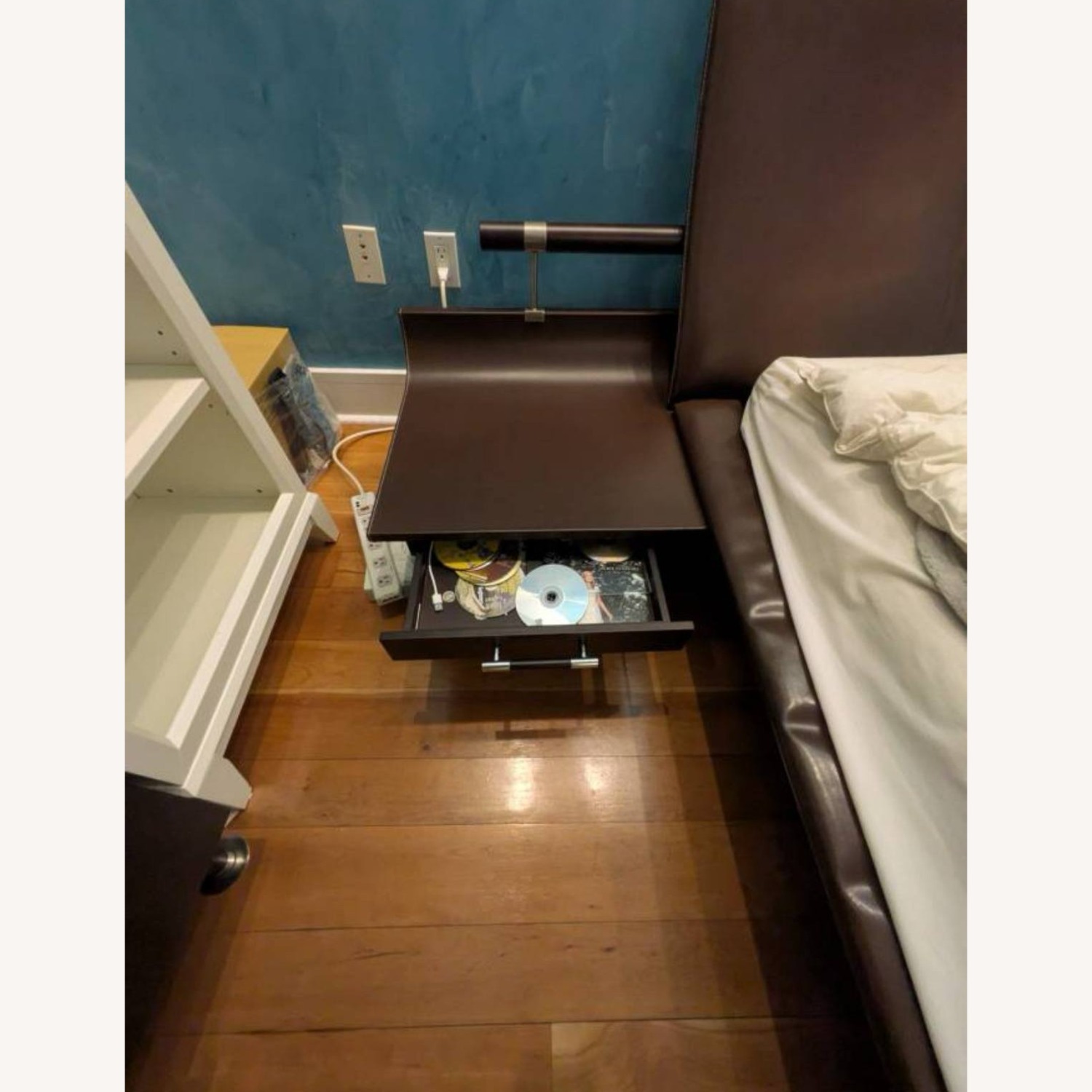 Roche Bobois Vanity Dark Brown Leather King Bed - image-10