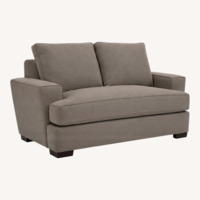 Macy's Ainsley Light Gray Fabric Loveseat