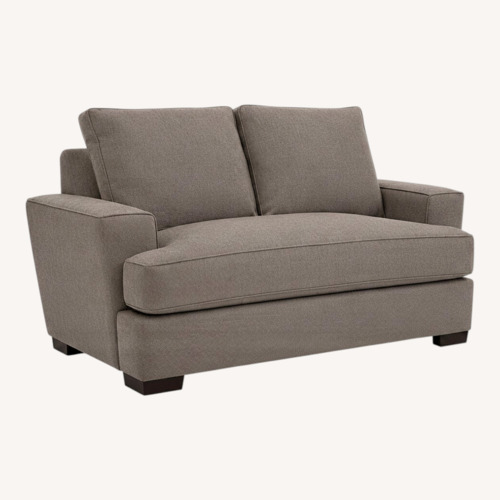 Used Macy's Ainsley Light Gray Fabric Loveseat for sale on AptDeco