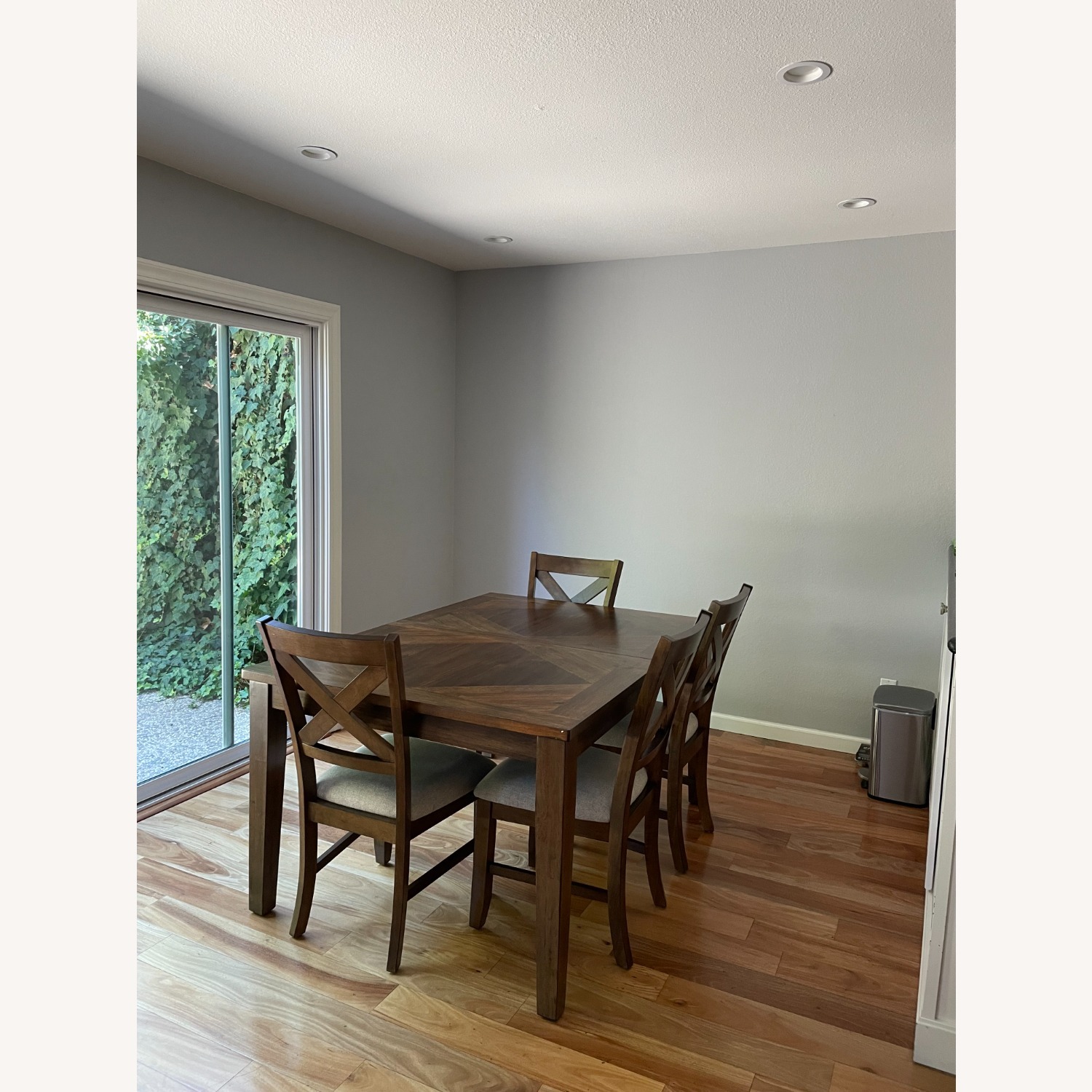 Dining Table and Chairs with Bench and Expandable - image-7