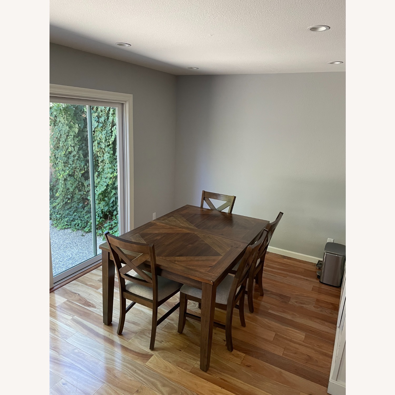 Dining Table and Chairs with Bench and Expandable - image-3