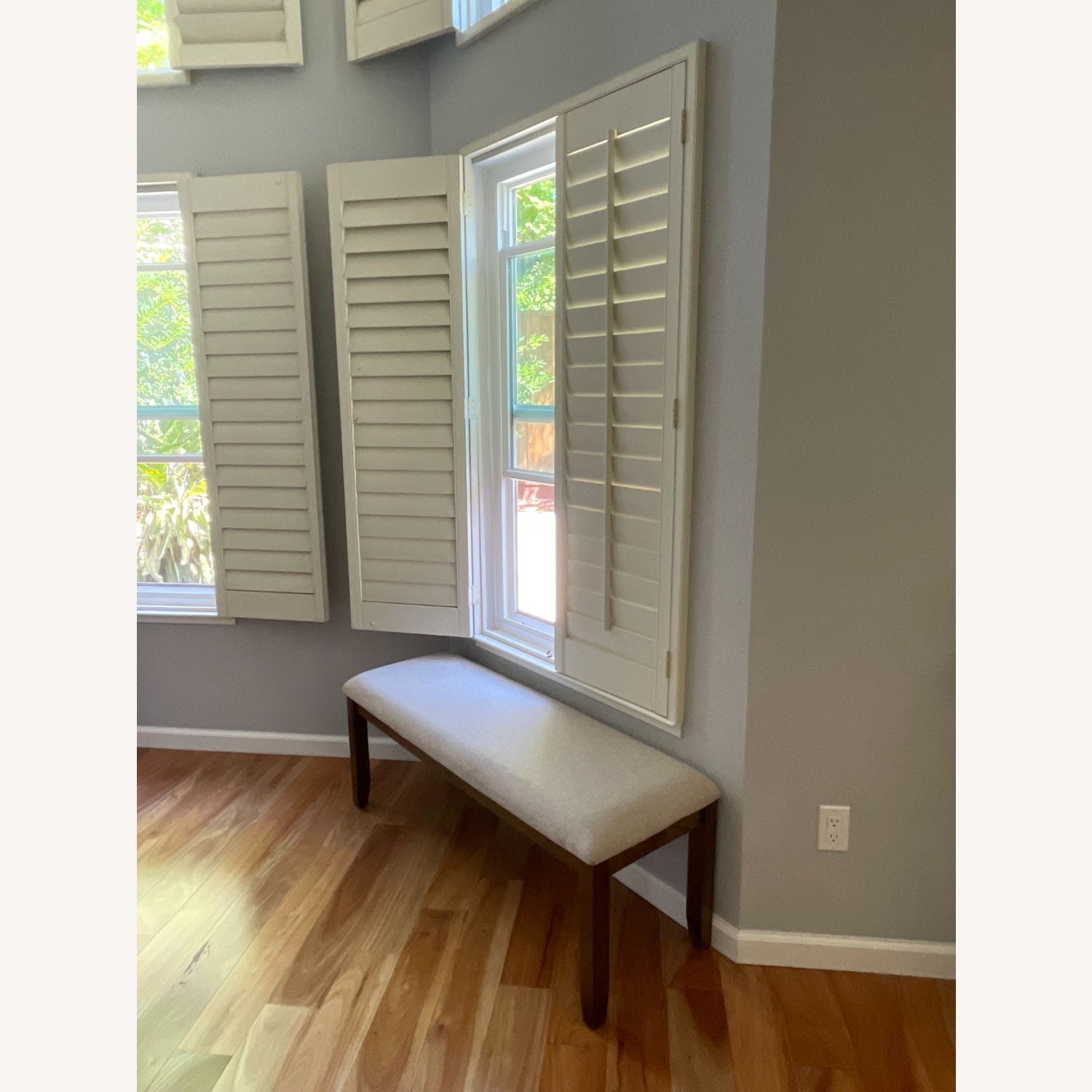 Dining Table and Chairs with Bench and Expandable - image-6