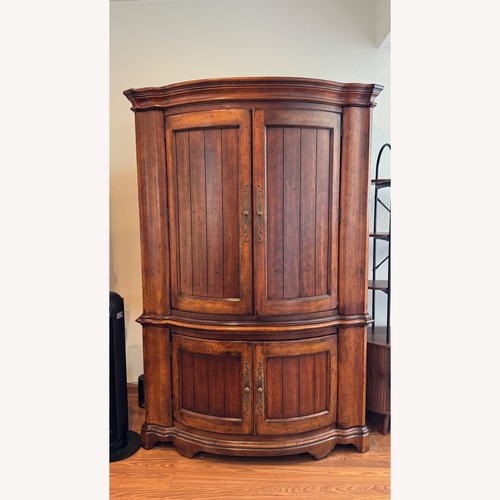 Used Vintage/Antique Dark Brown Wood Media Storage for sale on AptDeco