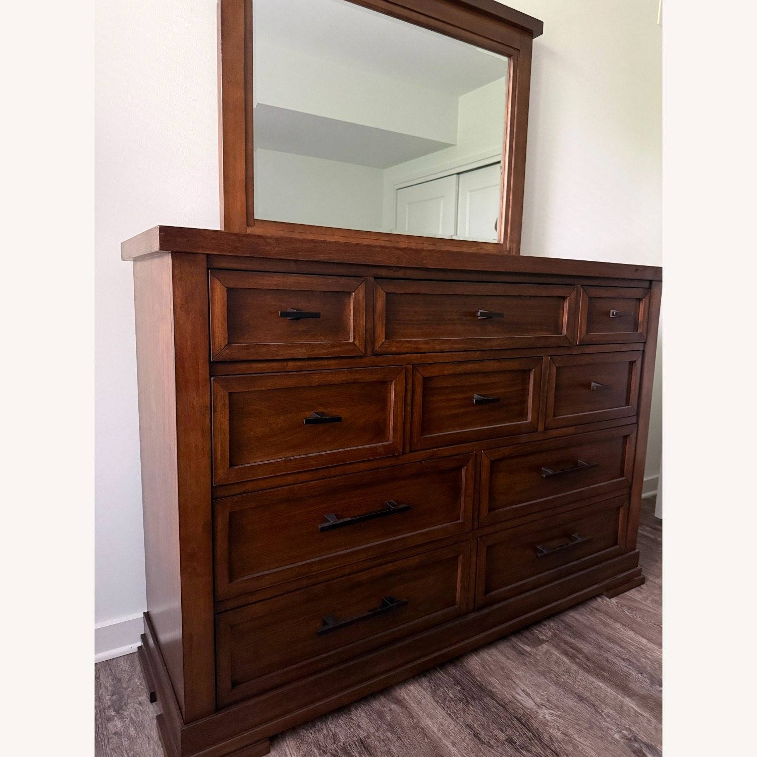 Ashley Furniture Taffenbrook Wood Dresser + Mirror - image-1