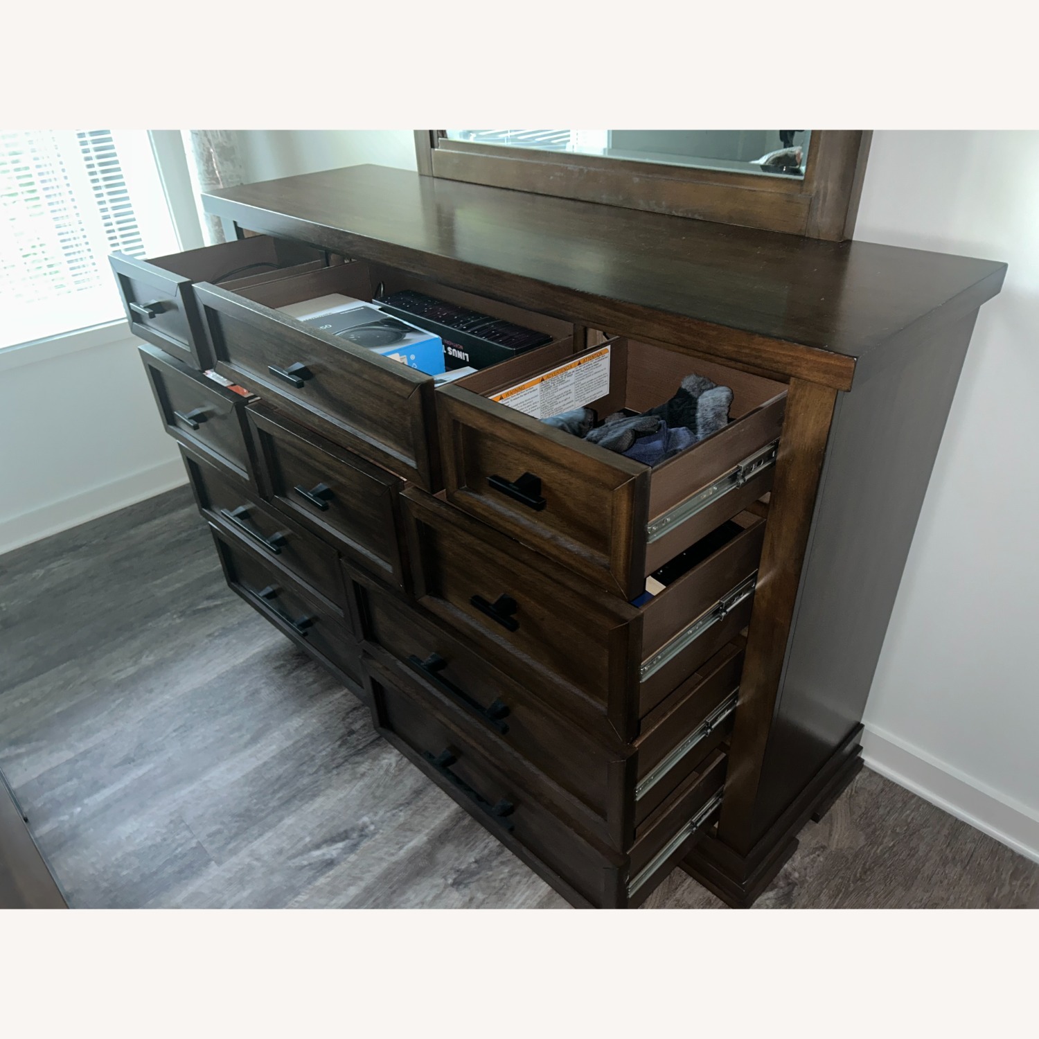 Ashley Furniture Taffenbrook Wood Dresser + Mirror - image-3