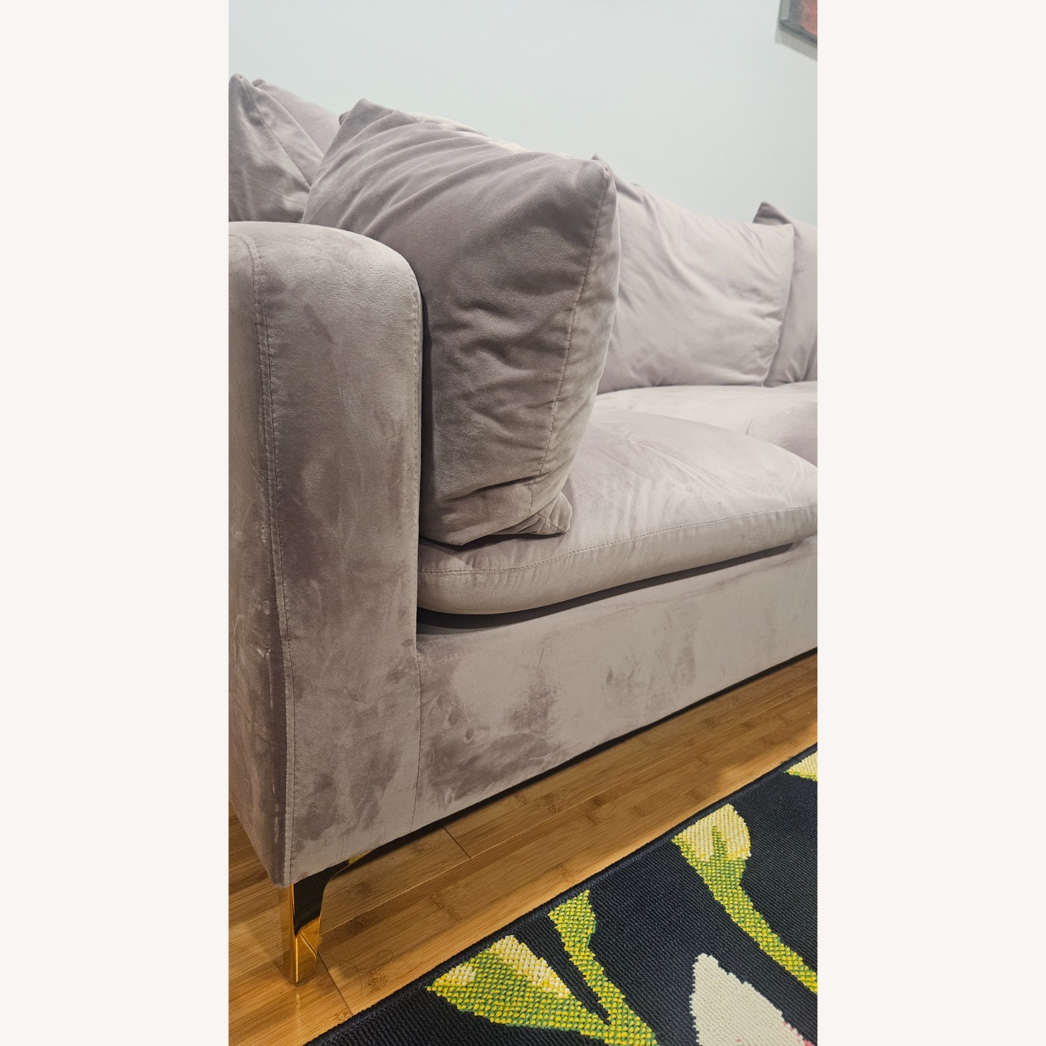 Naomi 110" Wide Velvet Reversible Sofa & Chaise - image-5