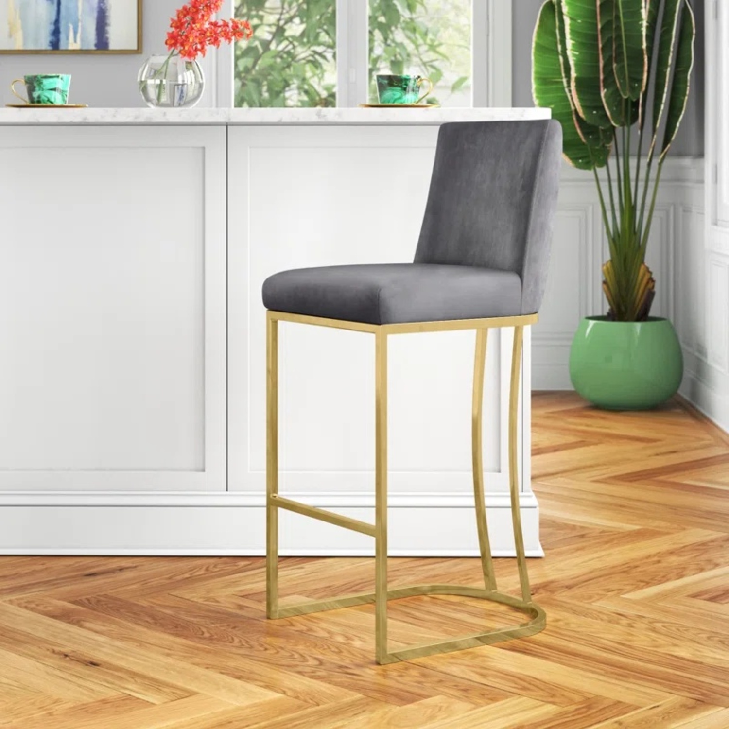 Wade Logan Pink Velvet Stools - image-5