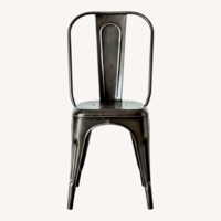 Set of 5 Tolix-Style Industrial Metal Chairs