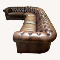 Dark Brown Leather 3+ Piece Sectional