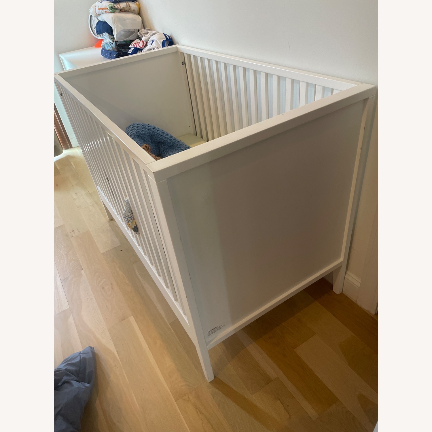 Crate & Barrel Ever Simple White Wood Convertible Crib - image-3