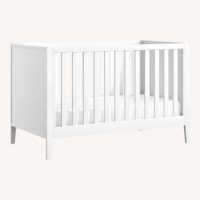 Crate & Barrel Ever Simple White Wood Convertible Crib