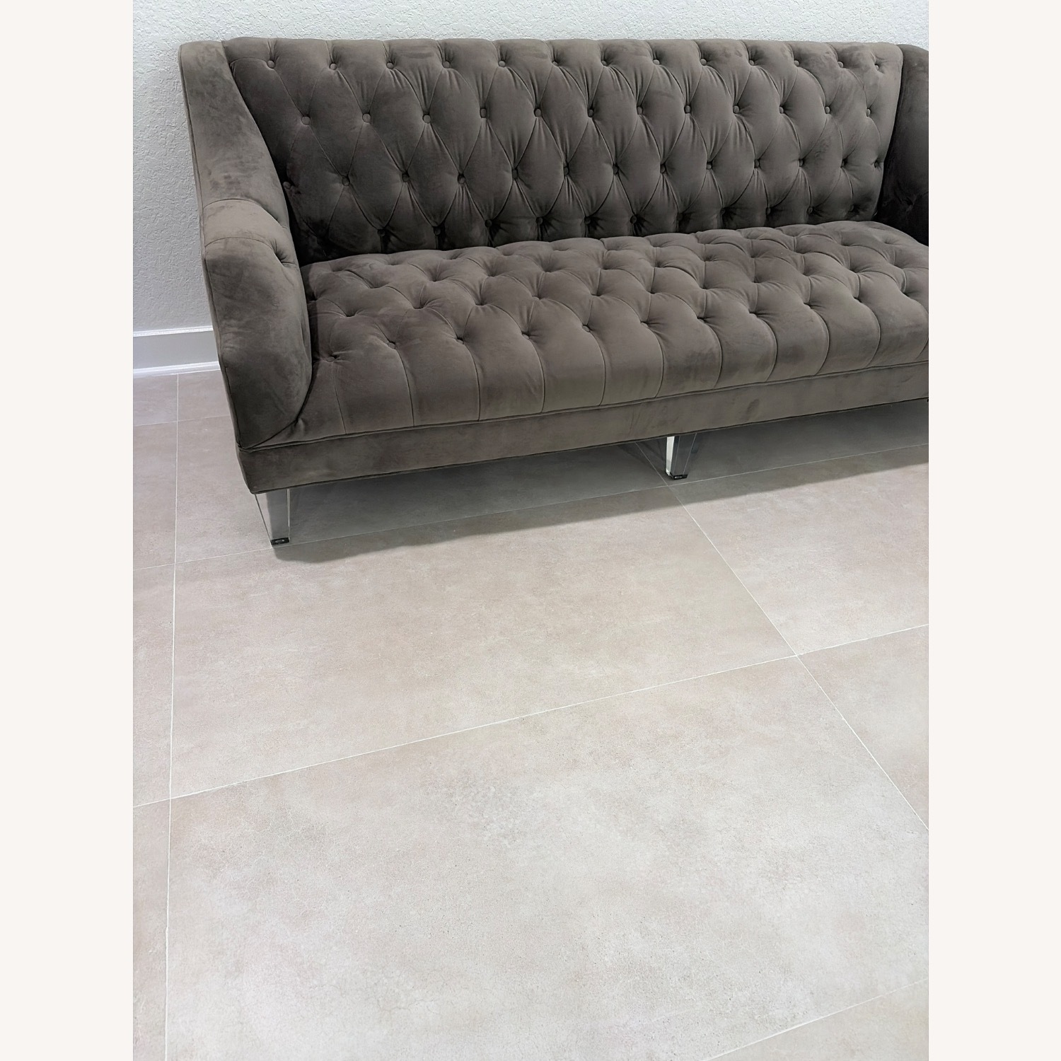 Z Gallerie Simone Light Gray Fabric Sofa - image-2
