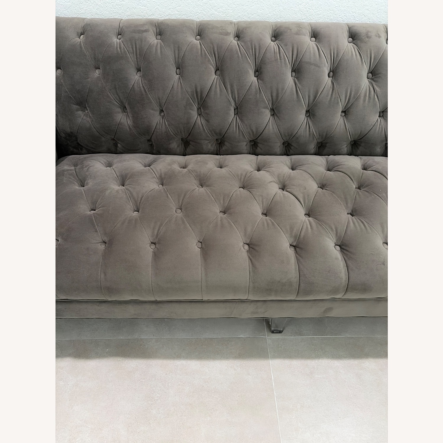 Z Gallerie Simone Light Gray Fabric Sofa - image-4