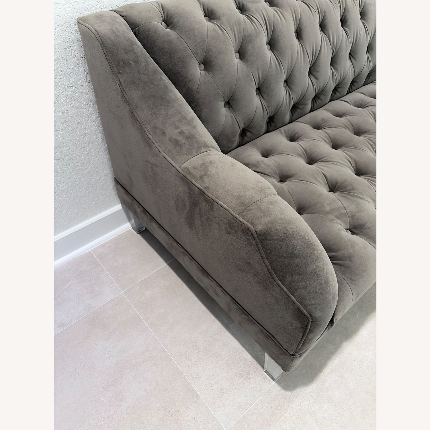 Z Gallerie Simone Light Gray Fabric Sofa - image-3