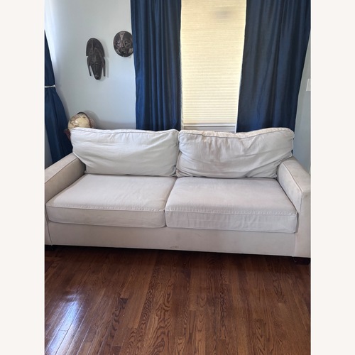 Used Pottery Barn Pearce Natural 2 Seater Sofa for sale on AptDeco