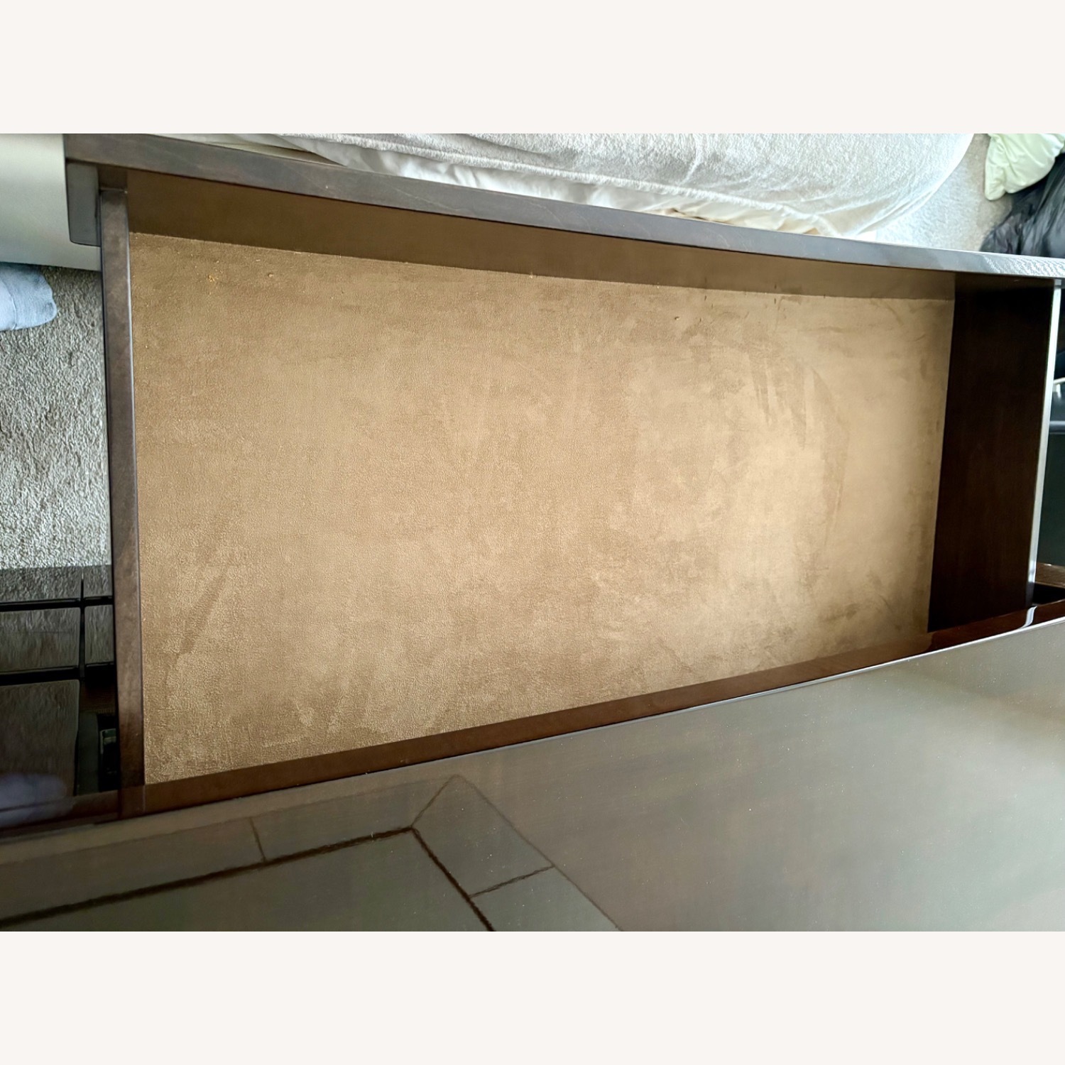 Dark Brown High Gloss Dresser - image-3