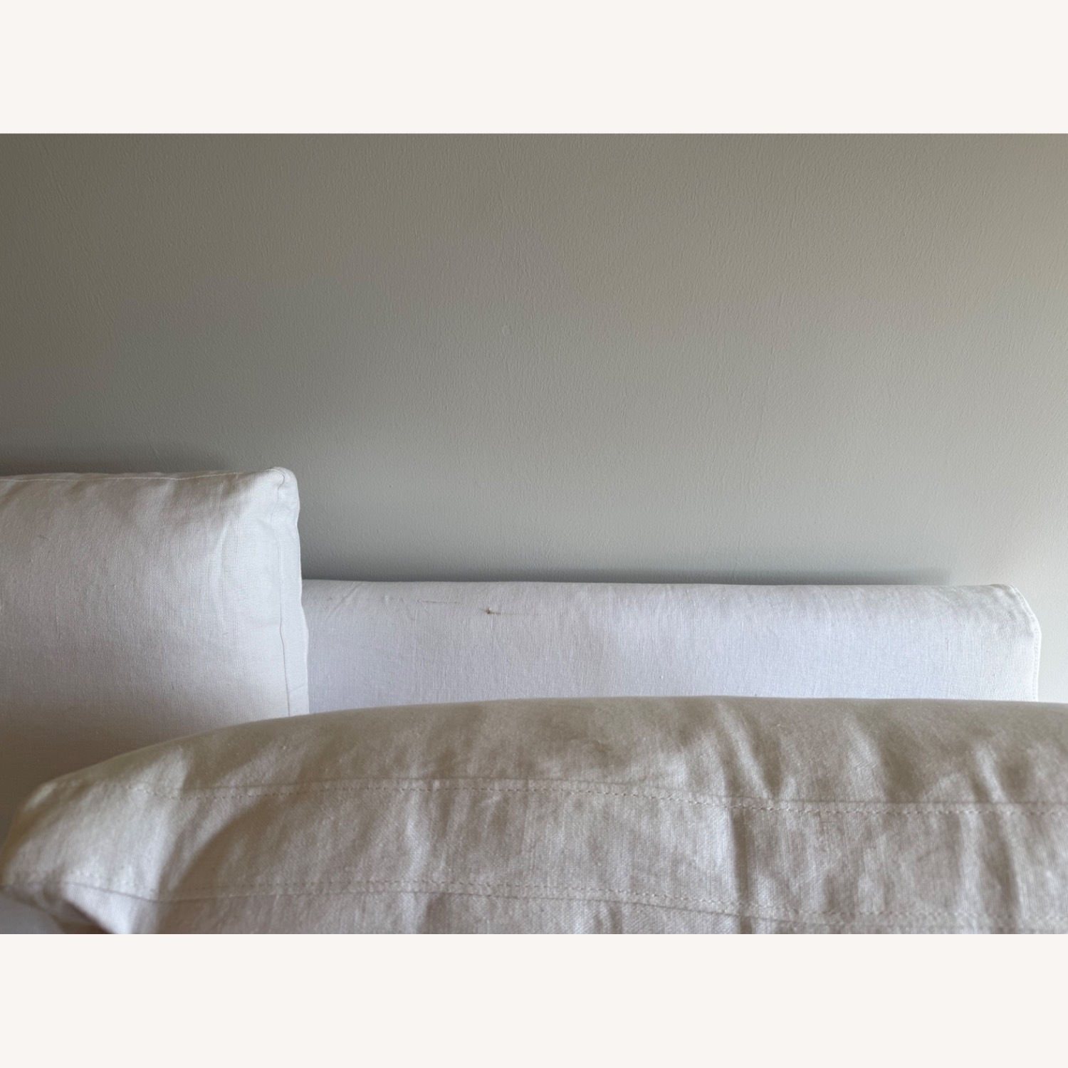 Restoration Hardware White Cloud Track Arm 2 Cushion Sofa - image-4