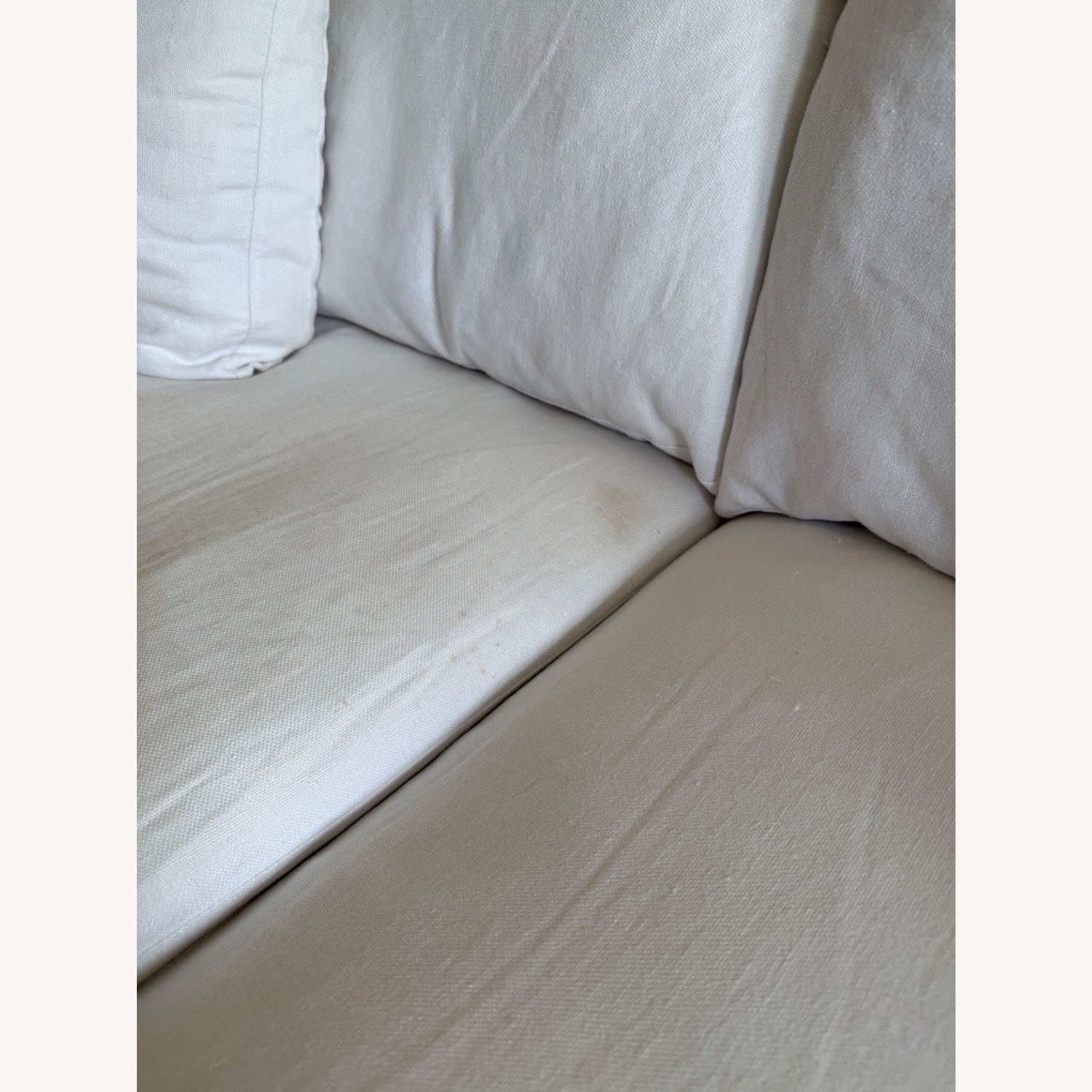 Restoration Hardware White Cloud Track Arm 2 Cushion Sofa - image-5