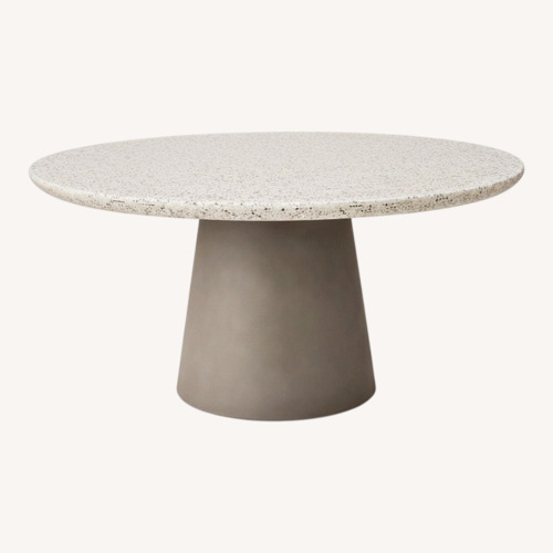 Used Arhaus Edgewater Outdoor Terrazzo Dining Table for sale on AptDeco
