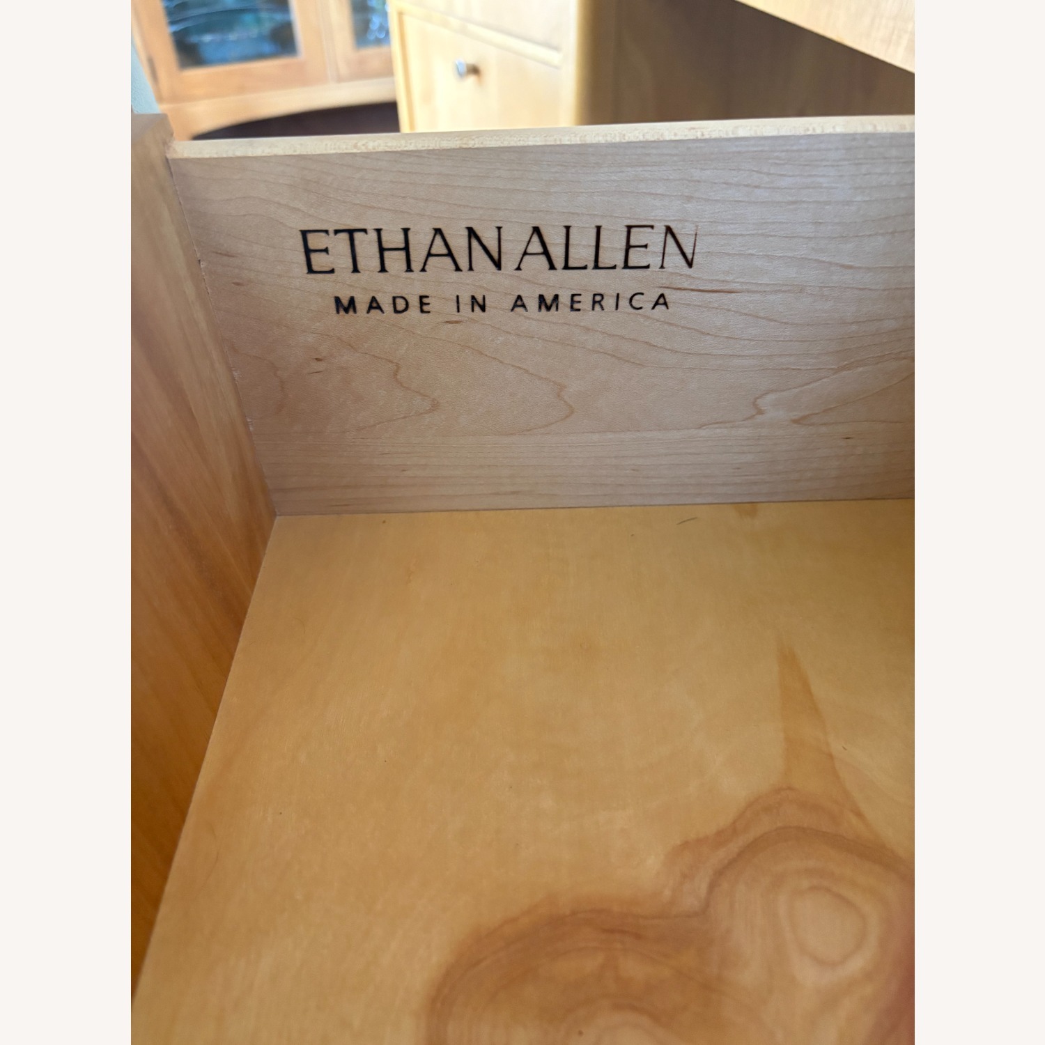 Ethan Allen Radius Double-Pedestal Maple Desk - image-3
