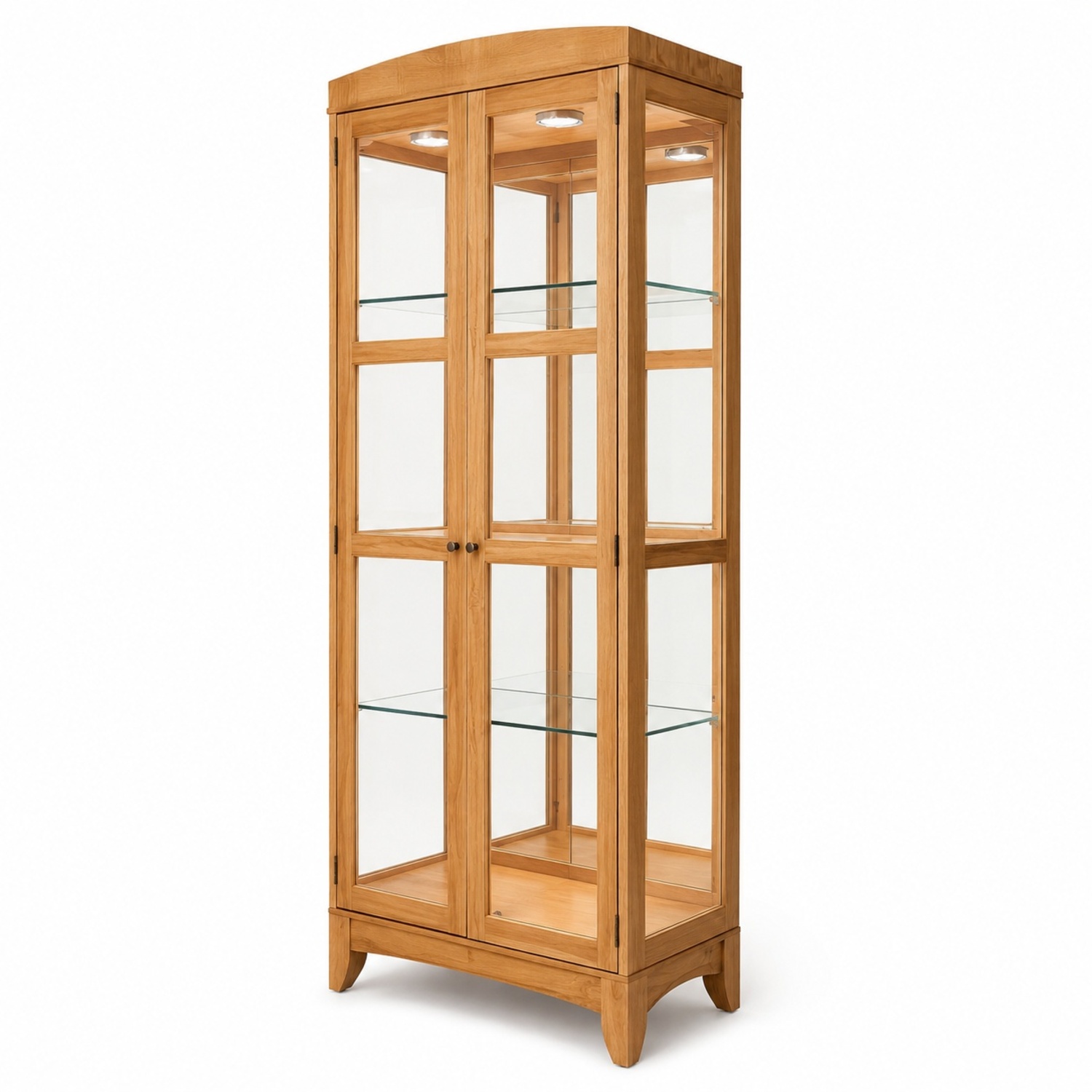 Ethan Allen Radius Glass Display / Curio Cabinet - image-4