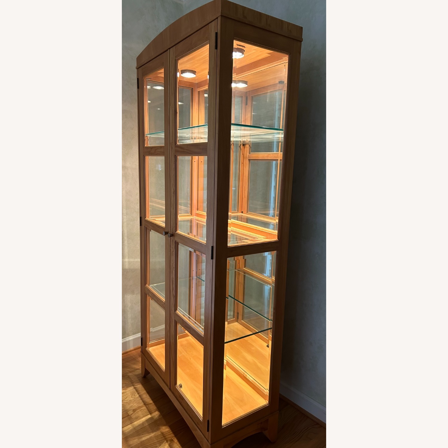 Ethan Allen Radius Glass Display / Curio Cabinet - image-2