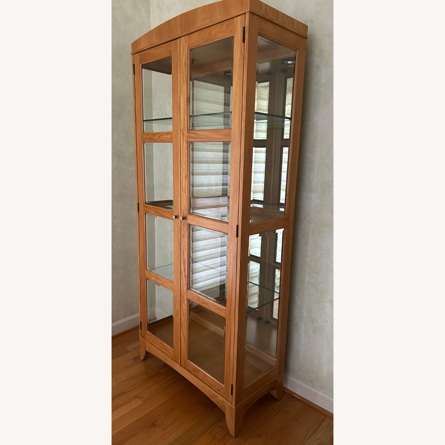 Ethan Allen Radius Glass Display / Curio Cabinet - image-1